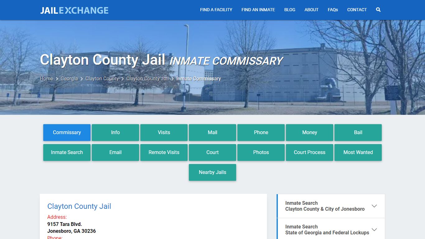 Inmate Commissary, Care Packs - Clayton County Jail, GA